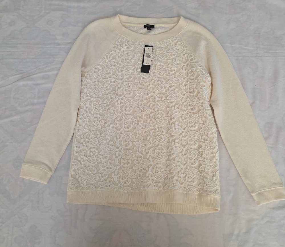 Talbots Cream Lace Women's Sweater